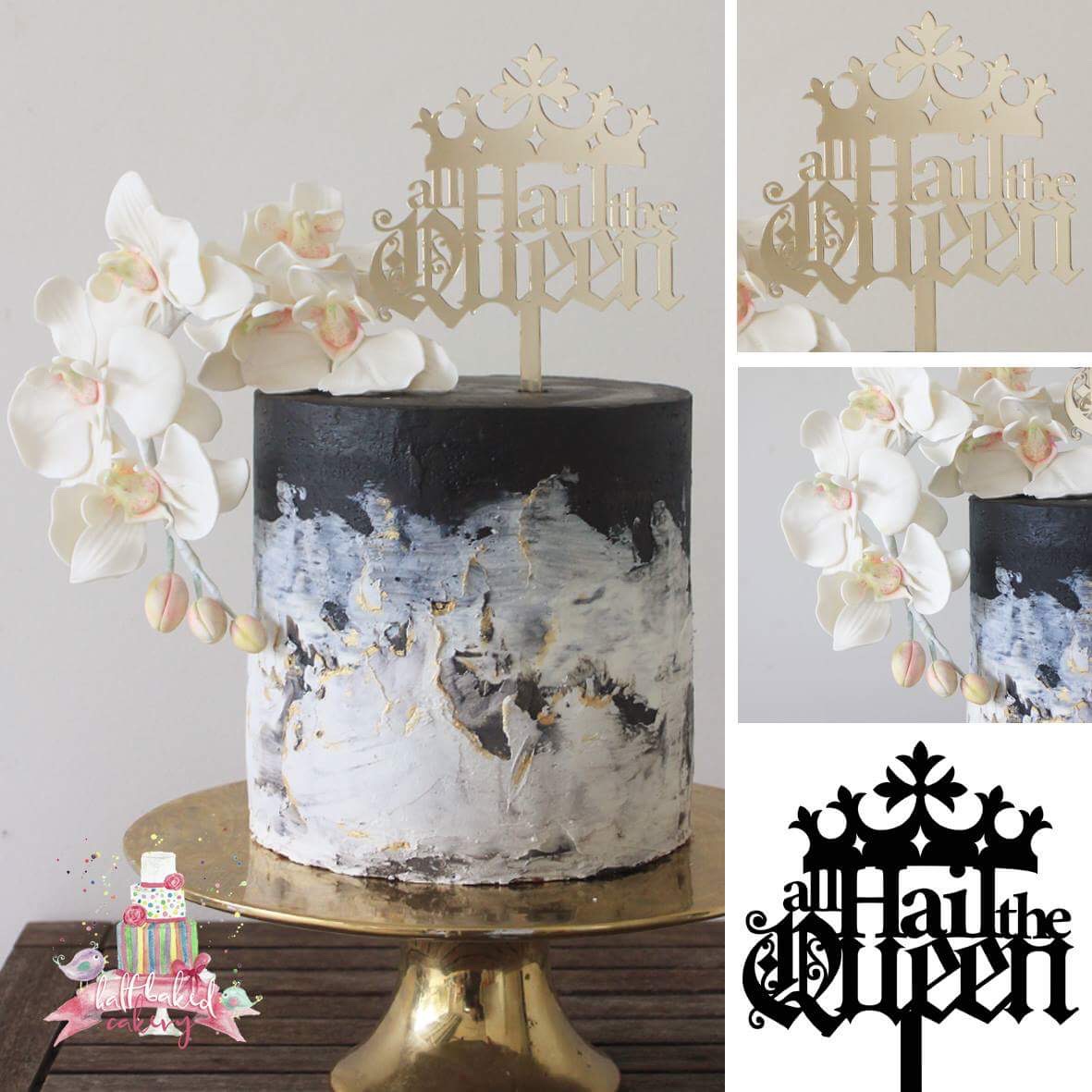 Black & Silver Parcel Cake | Birthday Cakes | The Cake Store