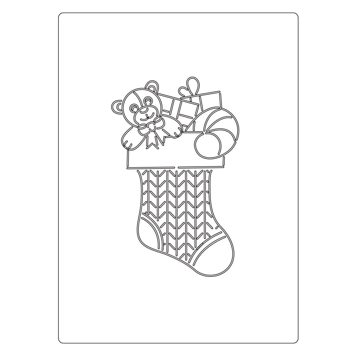 Stencil Santa Stocking with Toys CutterCraft