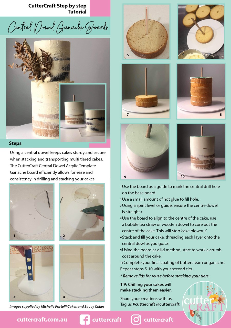 How to Use Wood Dowels in Stacked Cakes | How to stack cakes, Stacking a wedding  cake, Cake